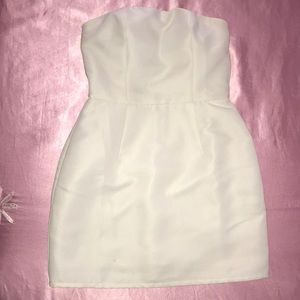 Tobi Small White Strapless Dress